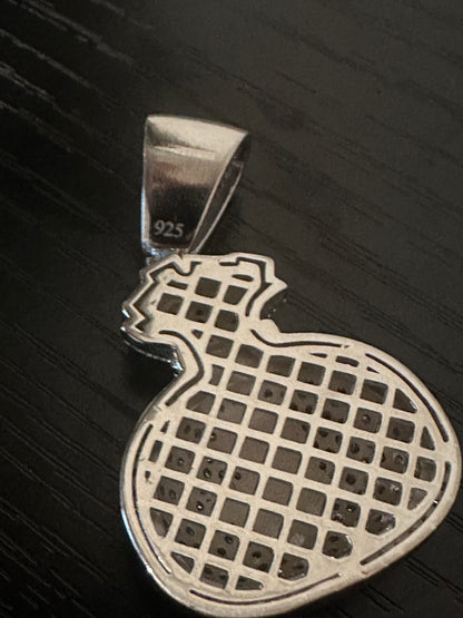 VVS Moissanite Money Bag Pendant + Tennis Chain Bundle (Solid 925 Silver)