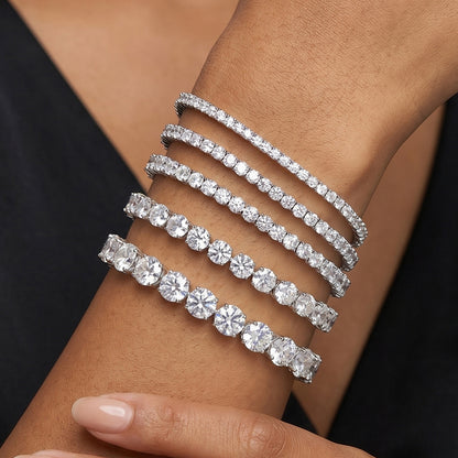 VVS Moissanite Tennis Bracelet (925 Silver)