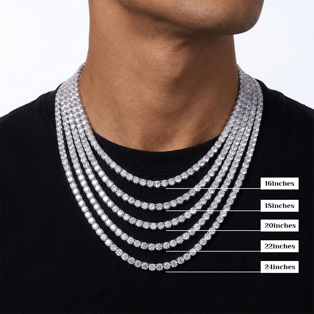 VVS Moissanite Tennis Chain (925 Silver)