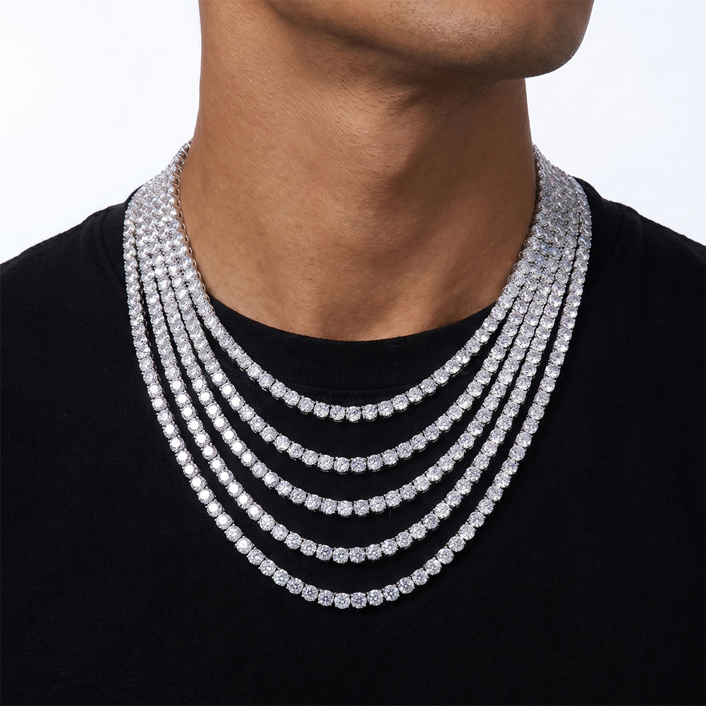 VVS Moissanite Tennis Chain (925 Silver)